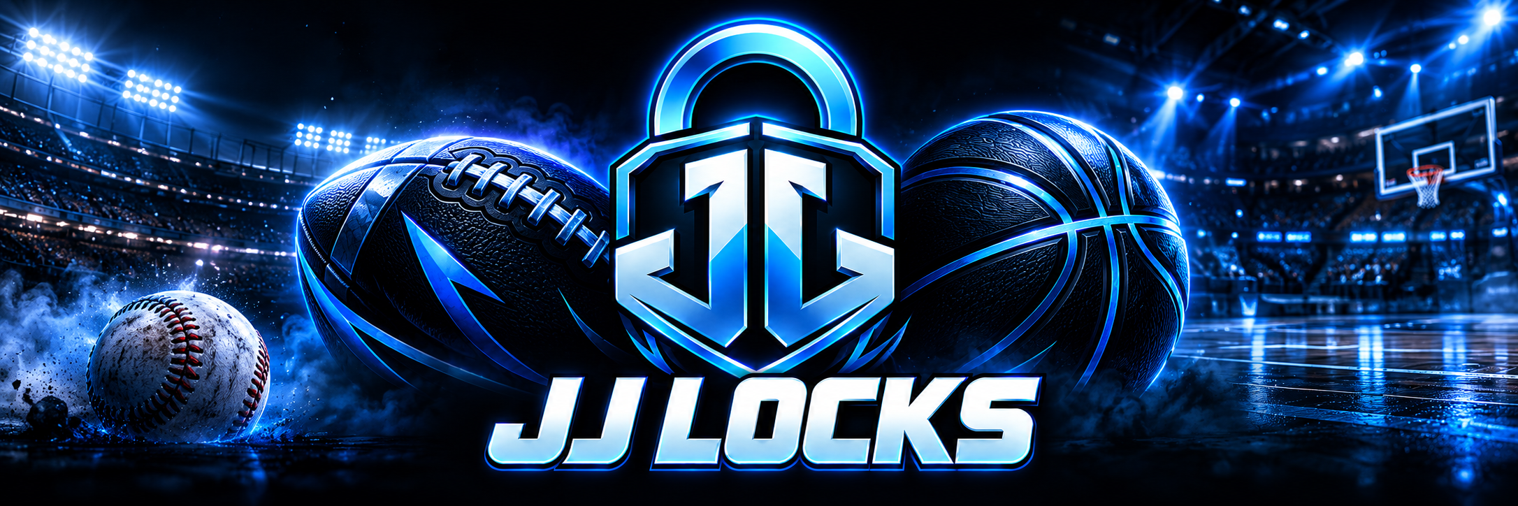 JJ Locks football and basketball banner