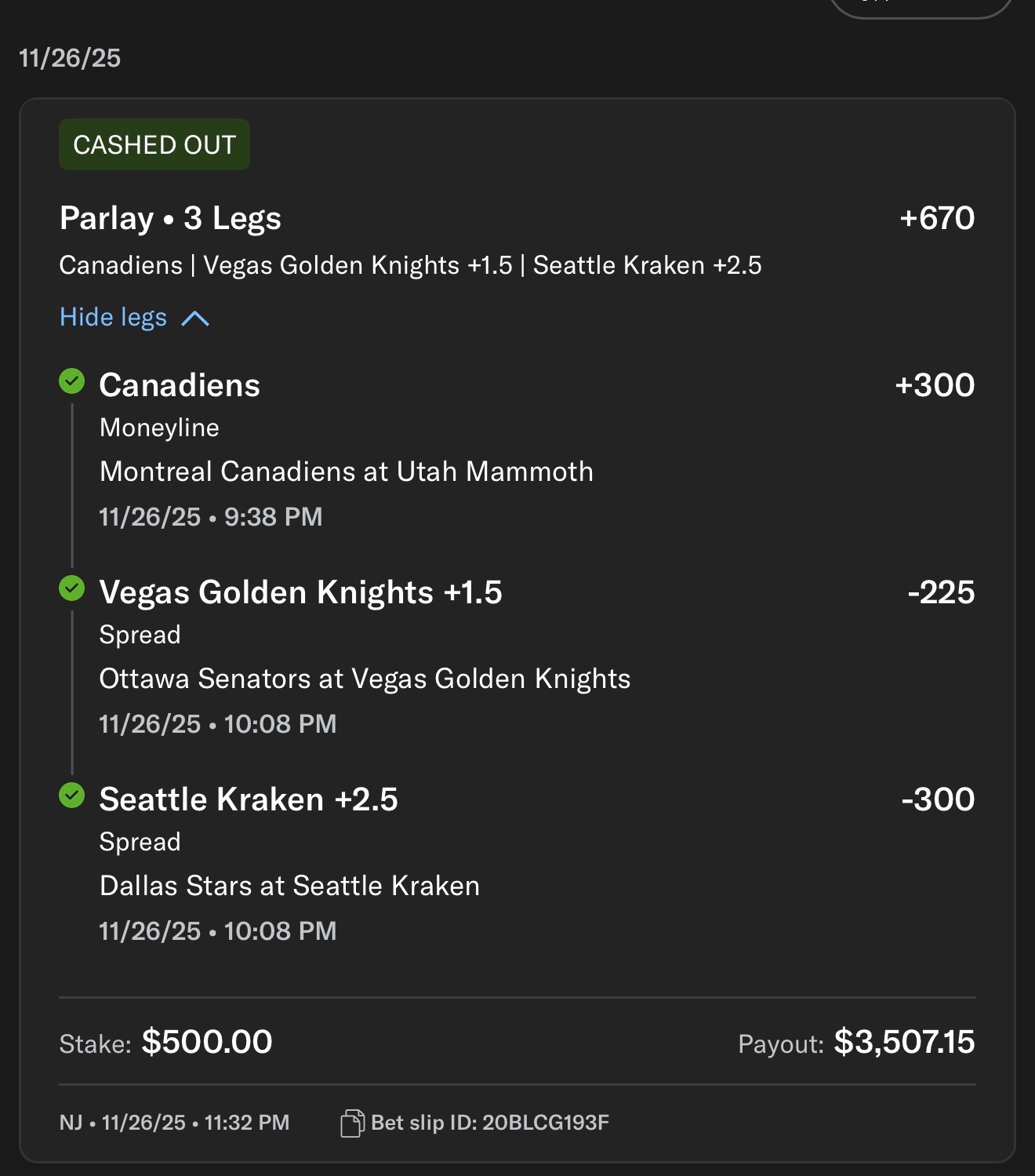 Sports betting slip 20 supplied by JJ Locks