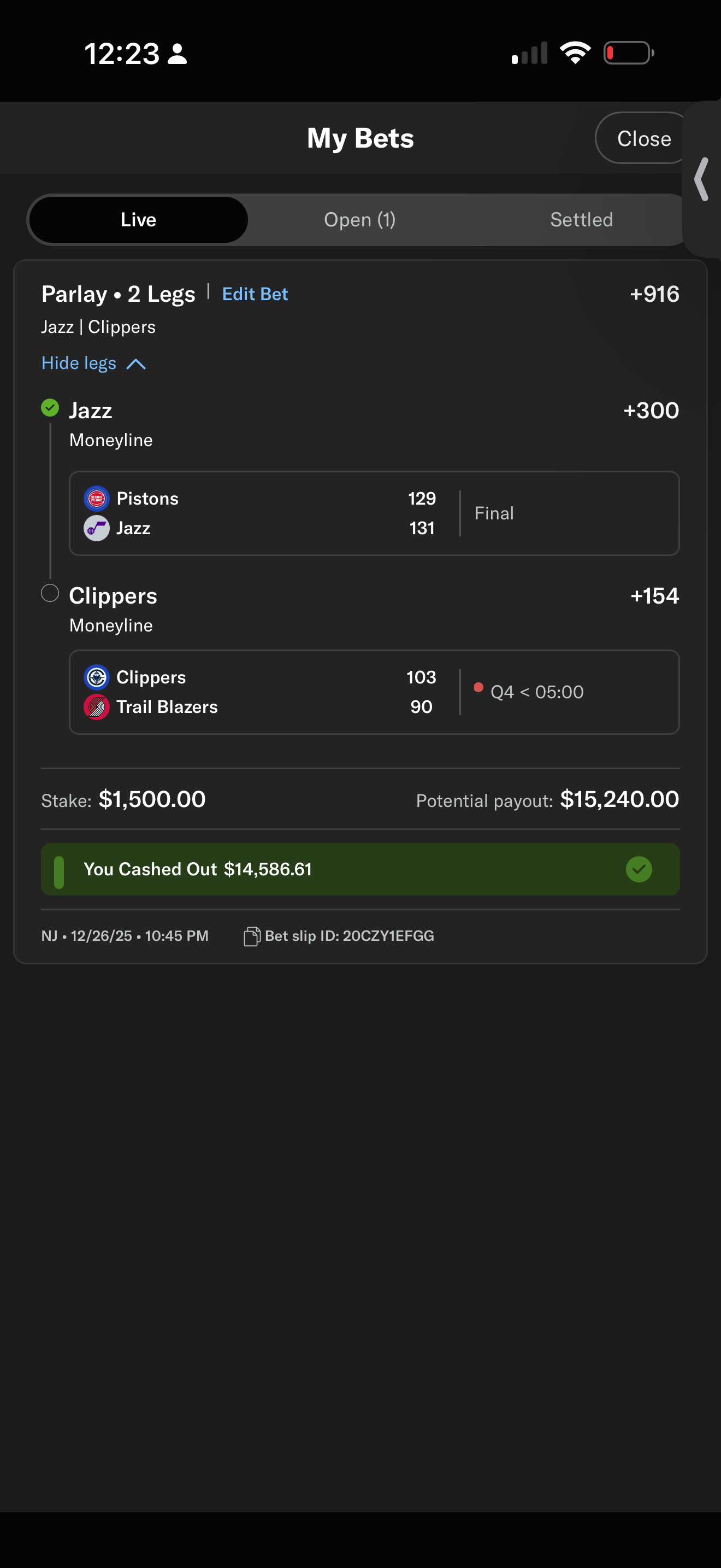 Sports betting slip 10 supplied by JJ Locks