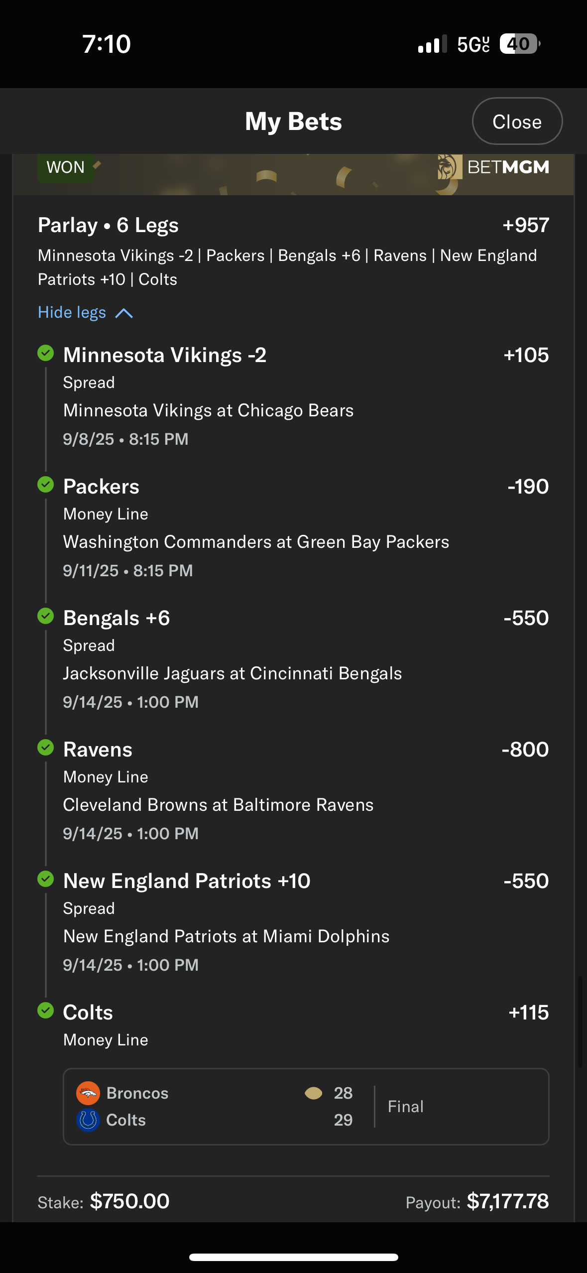 Sports betting slip 30 supplied by JJ Locks