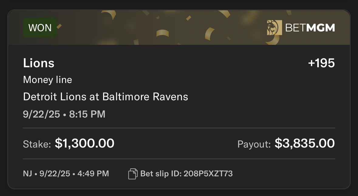 Sports betting slip 26 supplied by JJ Locks