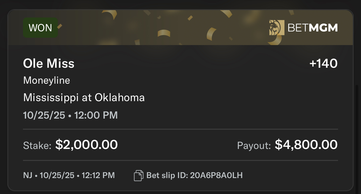 Sports betting slip 27 supplied by JJ Locks